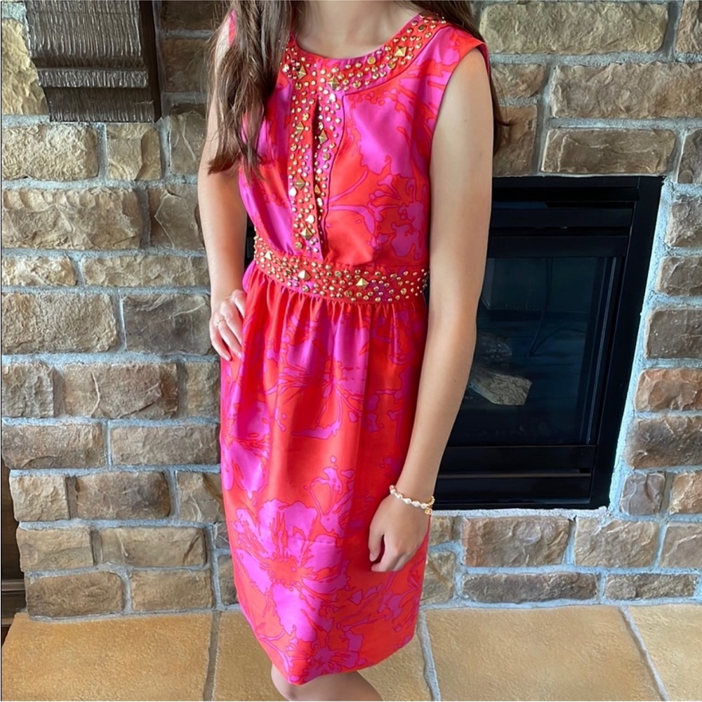 Vintage Kate Spade New York Silk Shift Dress Sz. 2 - Picture 12 of 12